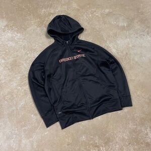 Nike Therma-Fit Team Oregon State Beavers Full Zip Hoodie Men’s XL Black Fleece